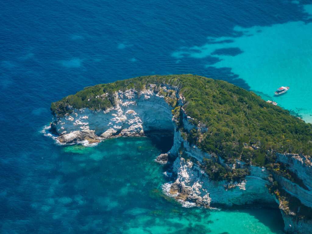 Aerial View Of Paxos Island