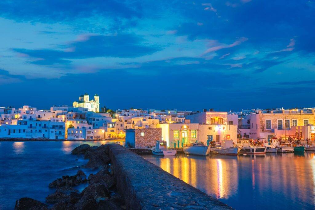 Picturesque Naousa Town On Paros Island Greece