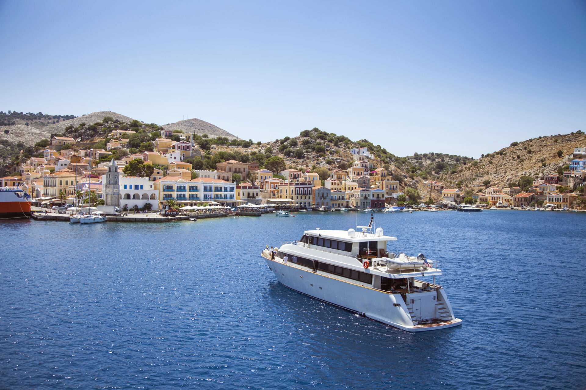 Ship In Deam Bay On Symi On Symi Island Perfect S 2025 10 16 15 07 54 Utc